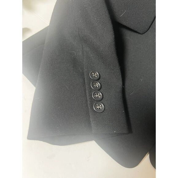 Womens Academia Workwear J.Crew 3 Button Black Wool Blazer Size 8.   Mm - Picture 4 of 6